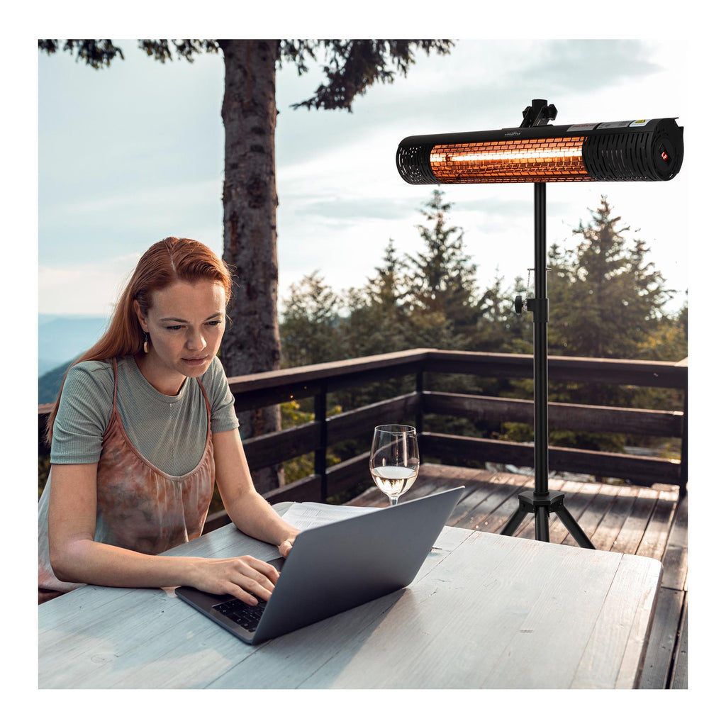 Lifestyle by Focus Infrared Electric Cold Space Heater (Black) with Tripod Stand