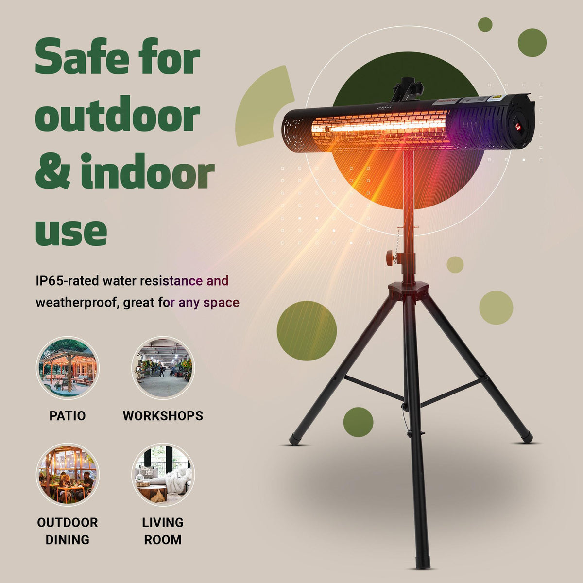 Lifestyle by Focus Infrared Electric Cold Space Heater (Black) with Tripod Stand