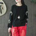 loose embroidered cotton and linen vintage t-shirt