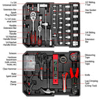 799pcs Mechanic Tool Set with Aluminum Trolley Case,Home Repair Tool kit,Complete Tool Box Set for Home,Automotive,Dorm,Garage,Black