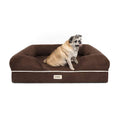 Friends Forever Chester Pet Couch with Solid Memory Foam Brown 28x36+9"