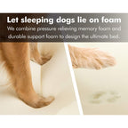 Friends Forever Chester Pet Couch with Solid Memory Foam Brown 28x36+9"