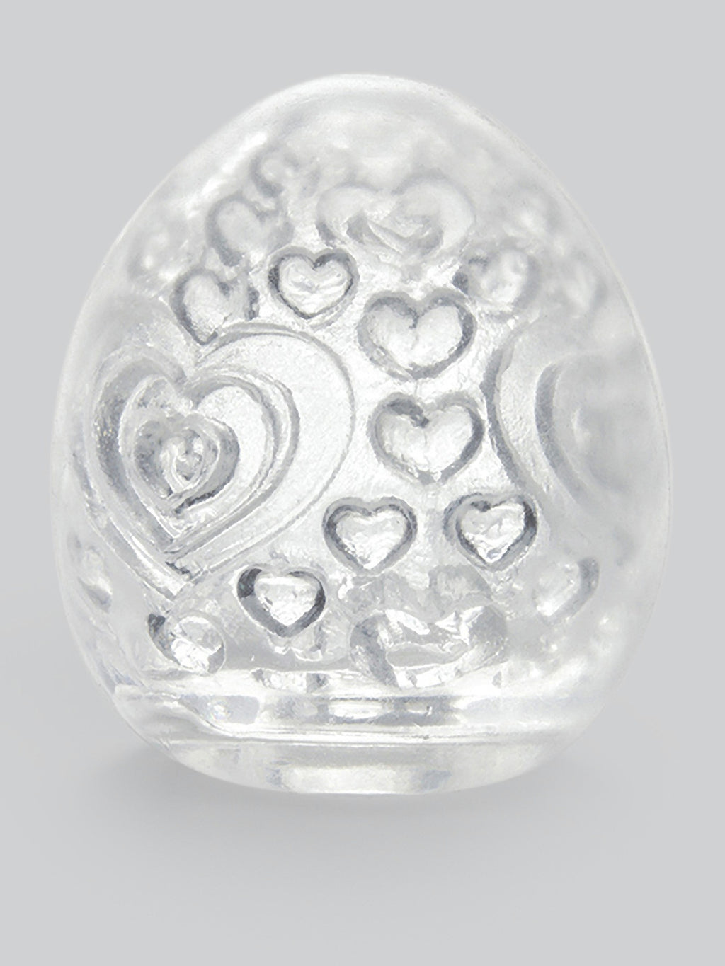 TENGA Egg Lovers Heart Textured Male Masturbator, Clear