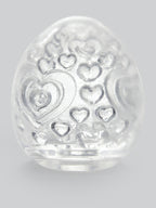 TENGA Egg Lovers Heart Textured Male Masturbator, Clear