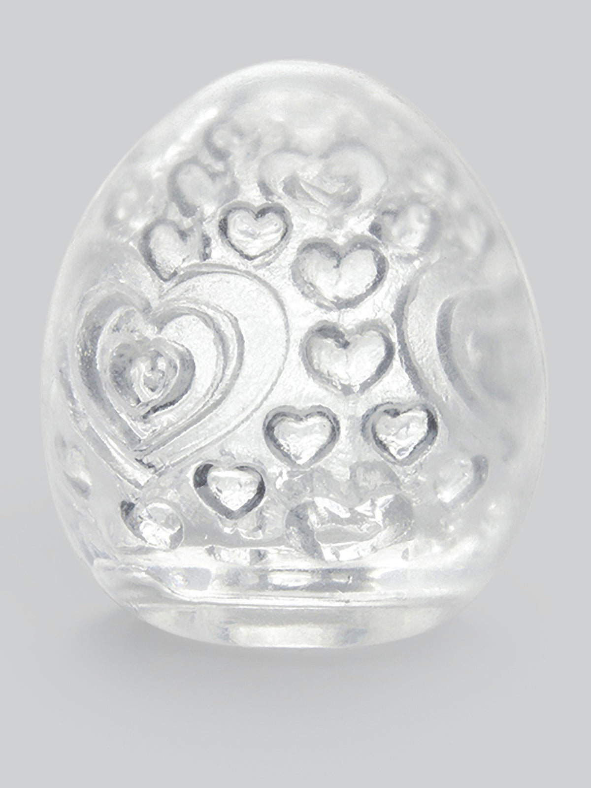 TENGA Egg Lovers Heart Textured Male Masturbator, Clear