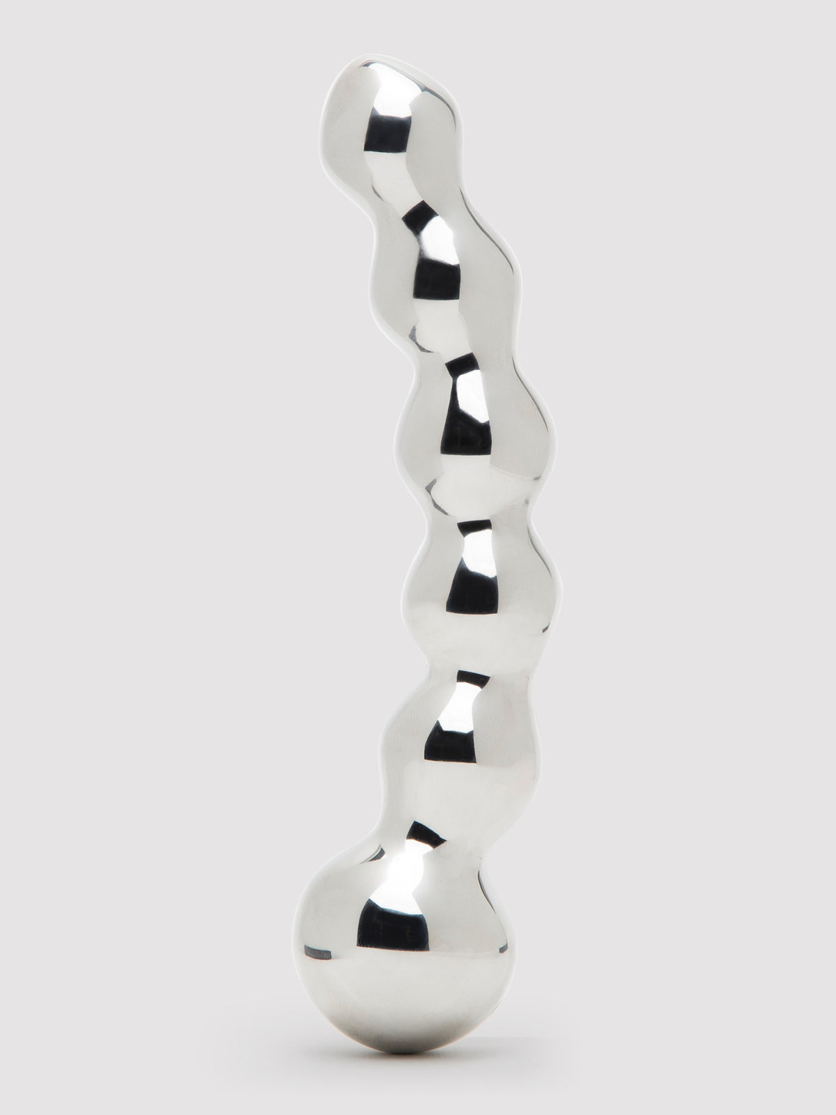 Desire Luxury Beaded Stainless Steel Dildo, Silver