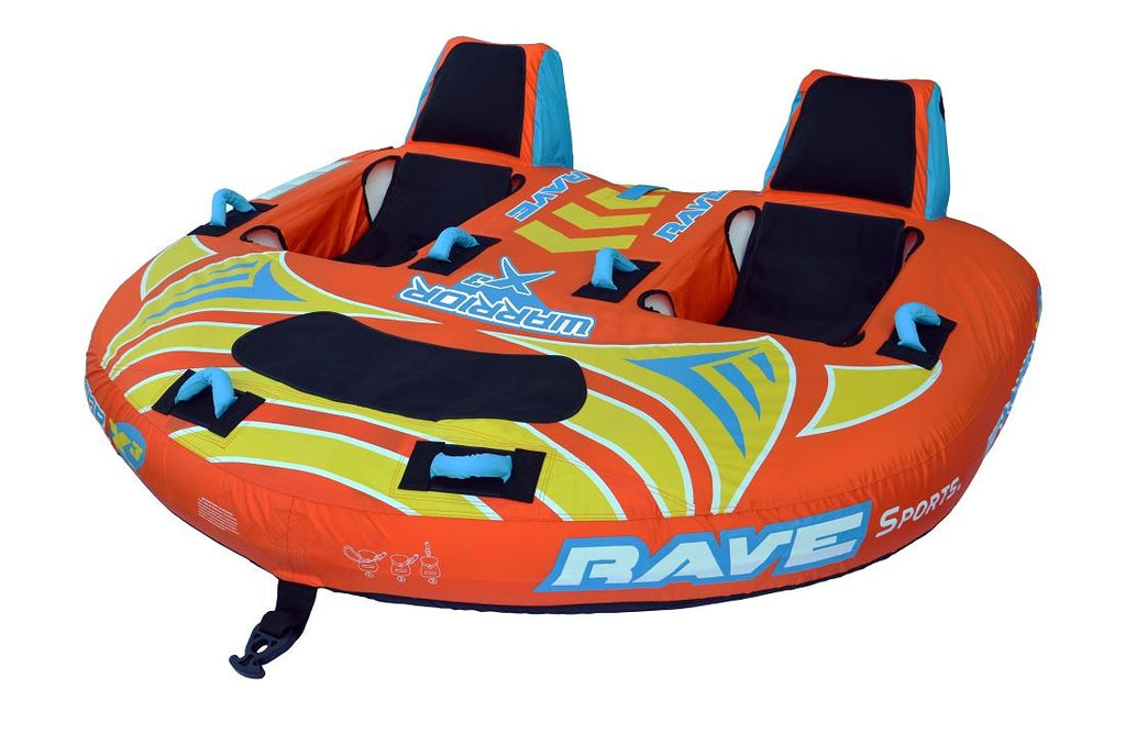 Rave Sports 02643 Warrior X3 Inflatable Three Rider Towable Water Tube