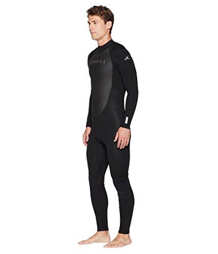 ONeill Wetsuits ONeill Mens Reactor-2 3/2mm Back Zip Full Wetsuit, Black/Black, MT