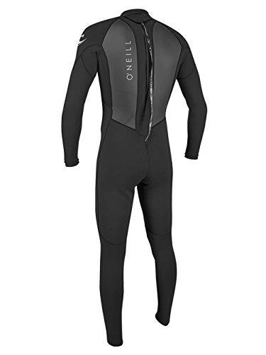 ONeill Wetsuits ONeill Mens Reactor-2 3/2mm Back Zip Full Wetsuit, Black/Black, MT
