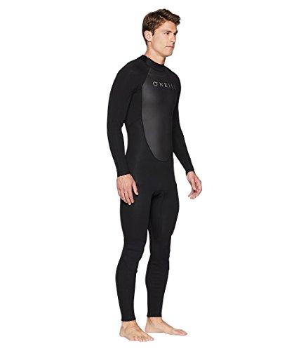 ONeill Wetsuits ONeill Mens Reactor-2 3/2mm Back Zip Full Wetsuit, Black/Black, MT