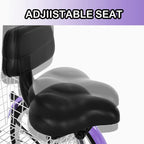 [US Stock]-Adult Tricycles with Back Seat, 7 Speed Complete Cruiser Bike 24 inch, 3-Wheels Bikes with LarBasket for Shopping Picnic Outdoor Sports Men Women