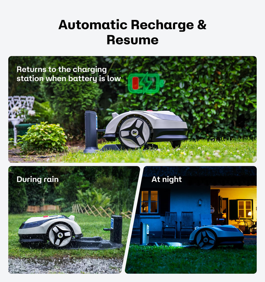 Raccoon 2 SE Robot Lawn Mower, Wire-Robotic Lawn Mower Without RTK for Max. 0.15 Acre Lawn Area, 1.18"–3.15” Cutting Height, with AI Obstacle Avoidance, 5Ah Fast-Charging Battery for Small Lawns