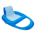 SwimWays 6060121 Spring Float Recliner Extra Large Summertime Relaxation Comfortable Lounge Seat with Cup Holder, Blue (3 Pack)