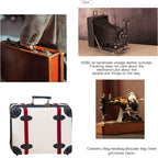 Luggage Set of 2 Pieces, Lightweight Hardside Spinner Suitcase with TSA Lock and 8 Wheels (Ivory White, 14inch &amp; 28inch)