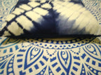 Indigo White Spred Look Like Leaf Pillow, Tie Dye Cushions, Decorative Cotton Throw, Shibori Pillow Cases, Outdoor Cushion Cover 16x16, Bohemian Pillow Shams (50)