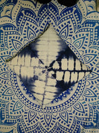 Indigo White Spred Look Like Leaf Pillow, Tie Dye Cushions, Decorative Cotton Throw, Shibori Pillow Cases, Outdoor Cushion Cover 16x16, Bohemian Pillow Shams (50)