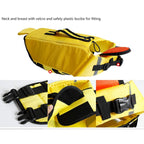 KDKDA Sports Style Ripstop Dog Life Jacket Safety Vest with Superior Buoyancy Rescue Handle Pet Life Jacket Life Jackets for Dogs Small Dogs Duck Pattern Pet Float Coat Dog Lifesaver Dog Life Vest