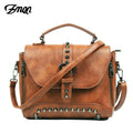Bag - Vintage Leather Bags Rivet Handbags