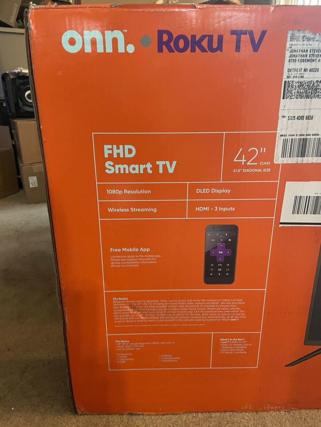 roku smart tv, 42 inch