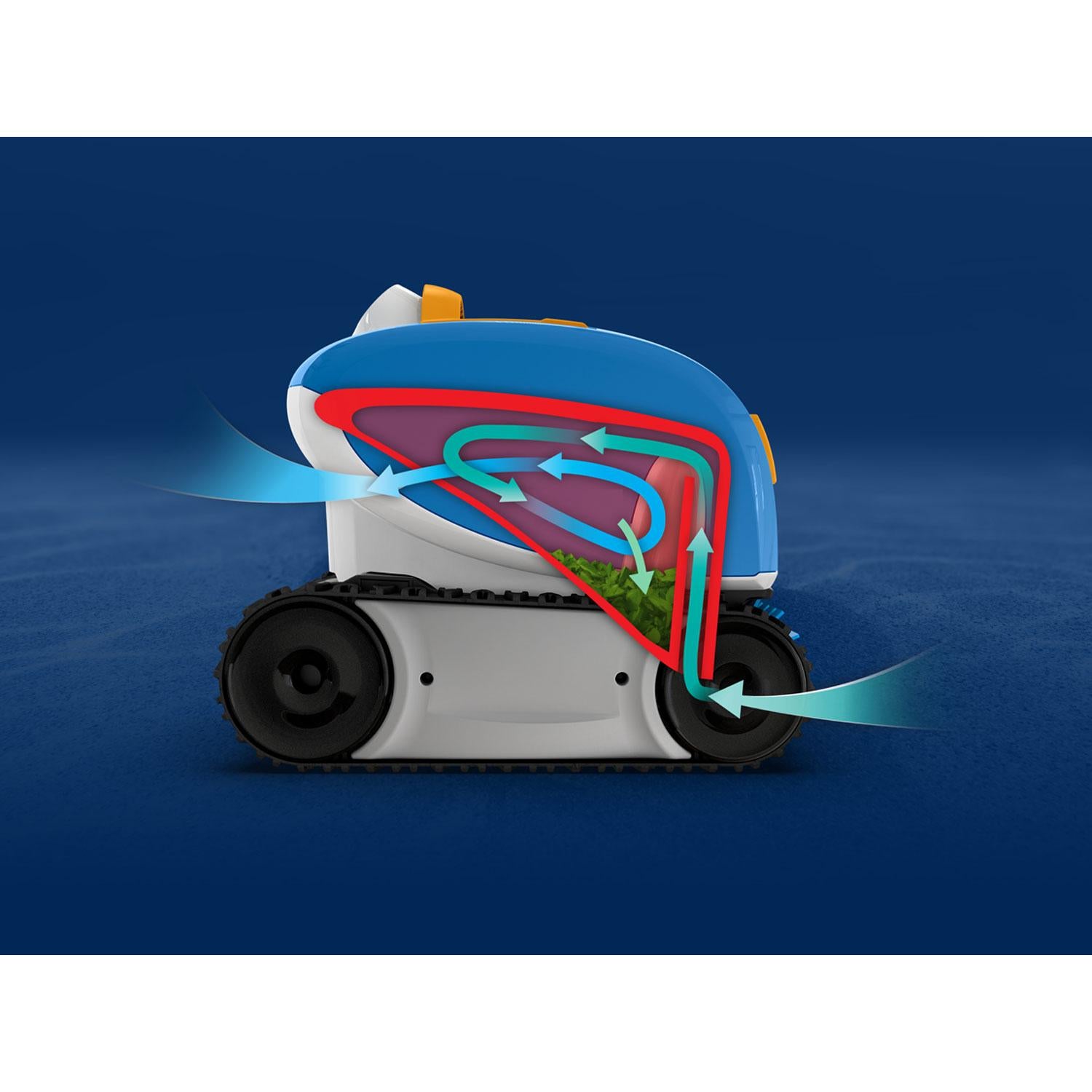 Aqua Products SOLAG Sol Automatic Robotic Pool Cleaner Sweeper with 1 Touch Operation and EZ Clean Basket for Small Above Ground
