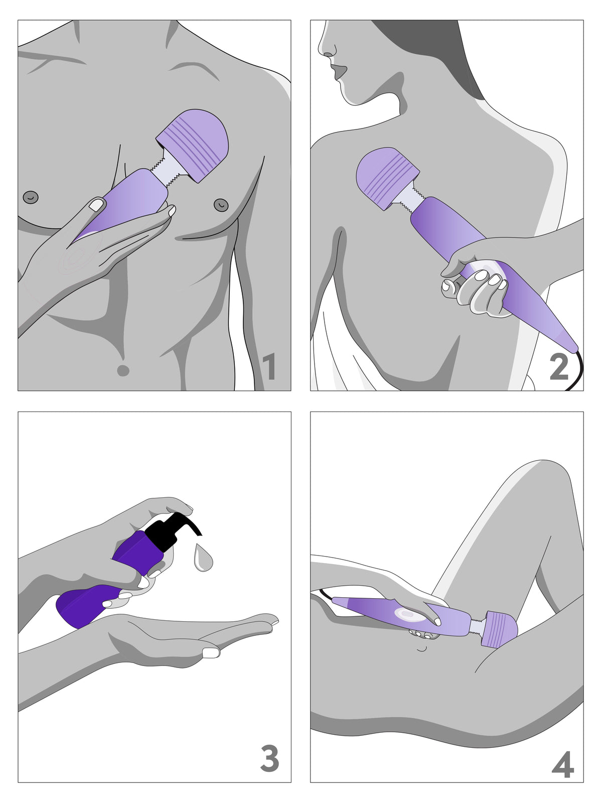 Lovehoney Extra Powerful Multispeed Plug In Massage Wand Vibrator, Purple | Purple