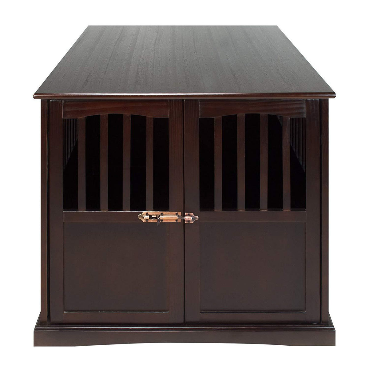 Hot Sale! Wooden Furniture XL Pet Crate Espresso Solid End Table Kennel Consule Decor
