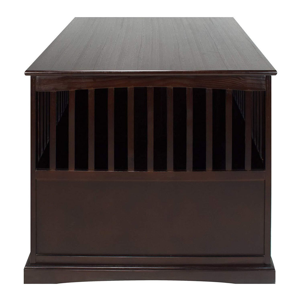 Hot Sale! Wooden Furniture XL Pet Crate Espresso Solid End Table Kennel Consule Decor