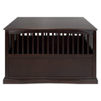 Hot Sale! Wooden Furniture XL Pet Crate Espresso Solid End Table Kennel Consule Decor