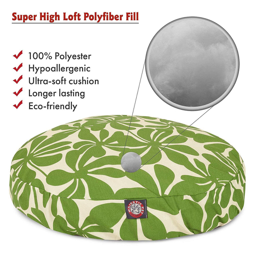 SaPlantation LarRound Indoor Outdoor Pet Dog Bed With Removable Washable Cover By Majestic Pet Products