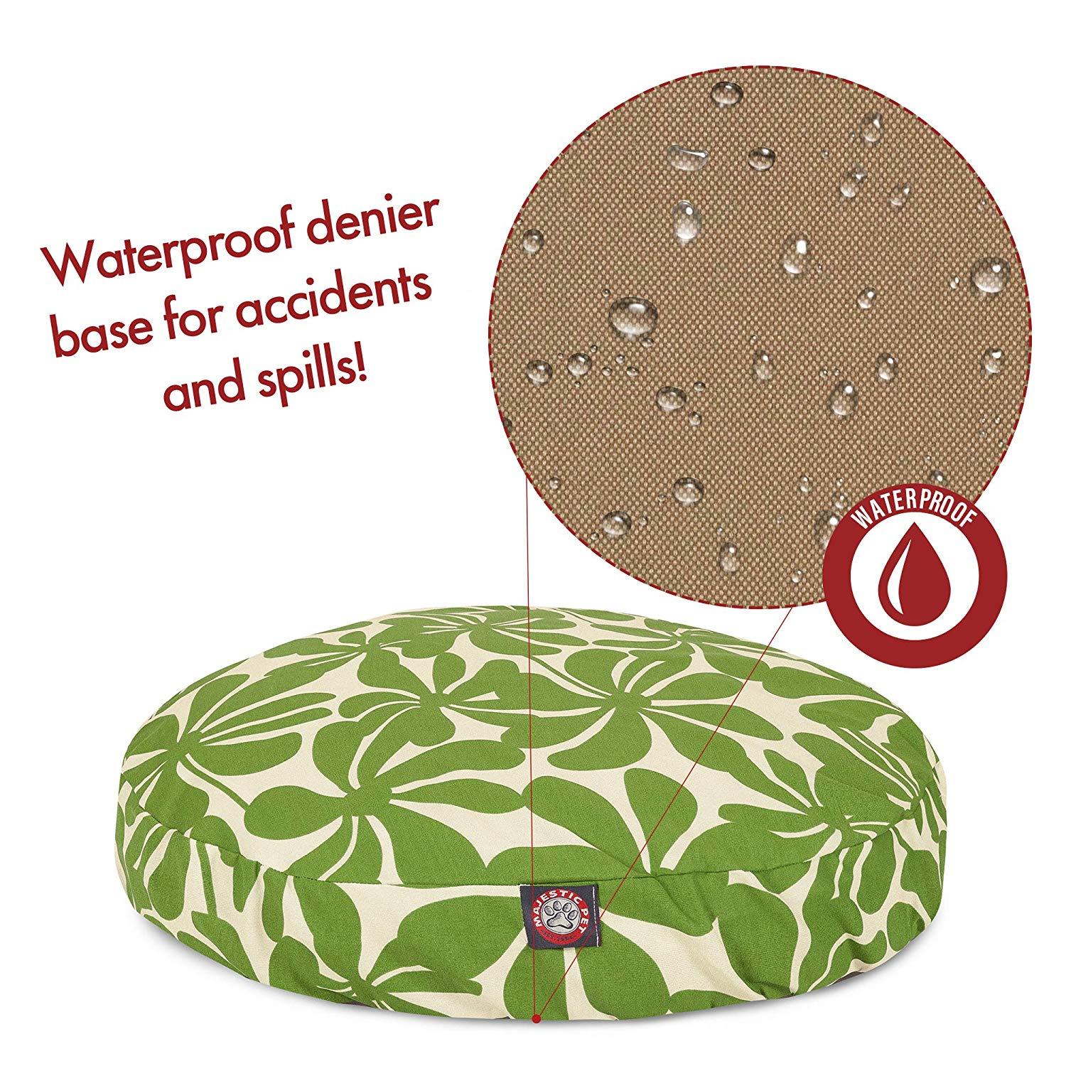 SaPlantation LarRound Indoor Outdoor Pet Dog Bed With Removable Washable Cover By Majestic Pet Products