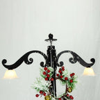 47 in. Christmas Musical Snowy Indoor Santa Claus Scene with Green Umbrella Base