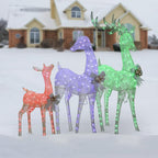60 in., 52 in. and 36 in. Mesh Fabric Deer Family Assortment