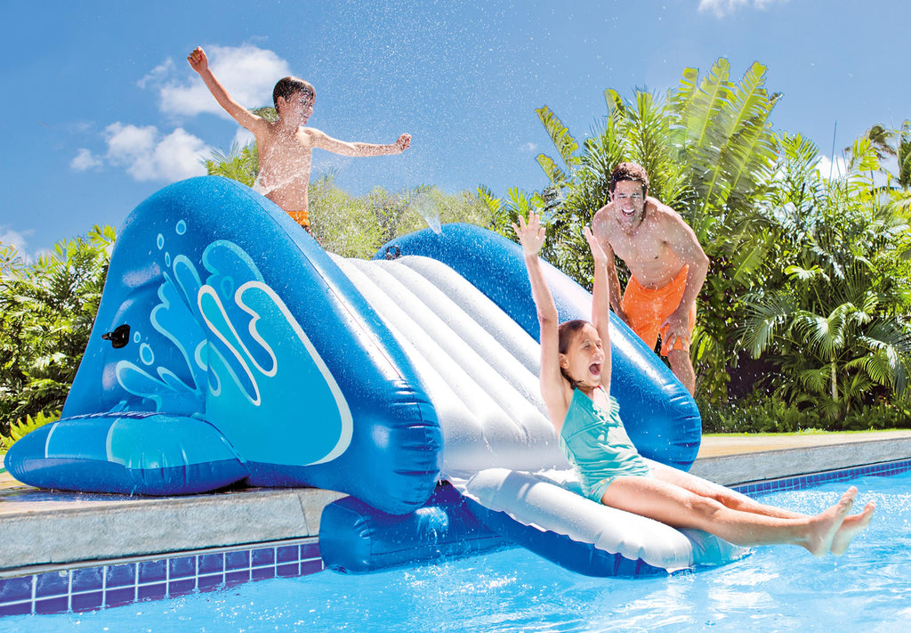 Kool Splash Inflatable Pool Water Slide &amp; Inflatable UFO Chair