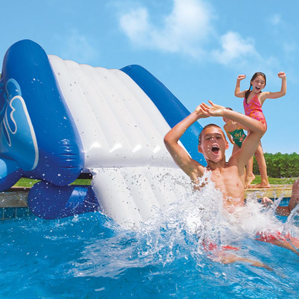 Kool Splash Inflatable Pool Water Slide &amp; Inflatable UFO Chair
