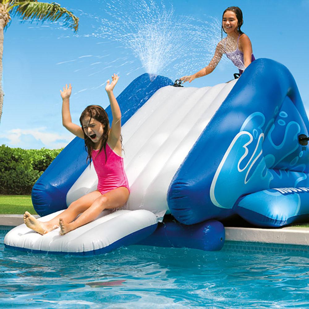 Kool Splash Inflatable Pool Water Slide &amp; Inflatable UFO Chair