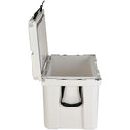 Elite 78 Qt. Rotational-Molded Customizable Cooler System with 3 Sets of Beach Wheels in White