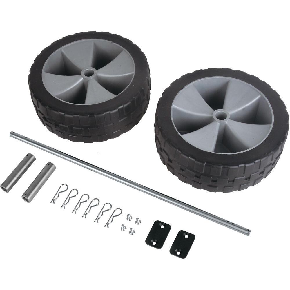 Elite 78 Qt. Rotational-Molded Customizable Cooler System with 3 Sets of Beach Wheels in White