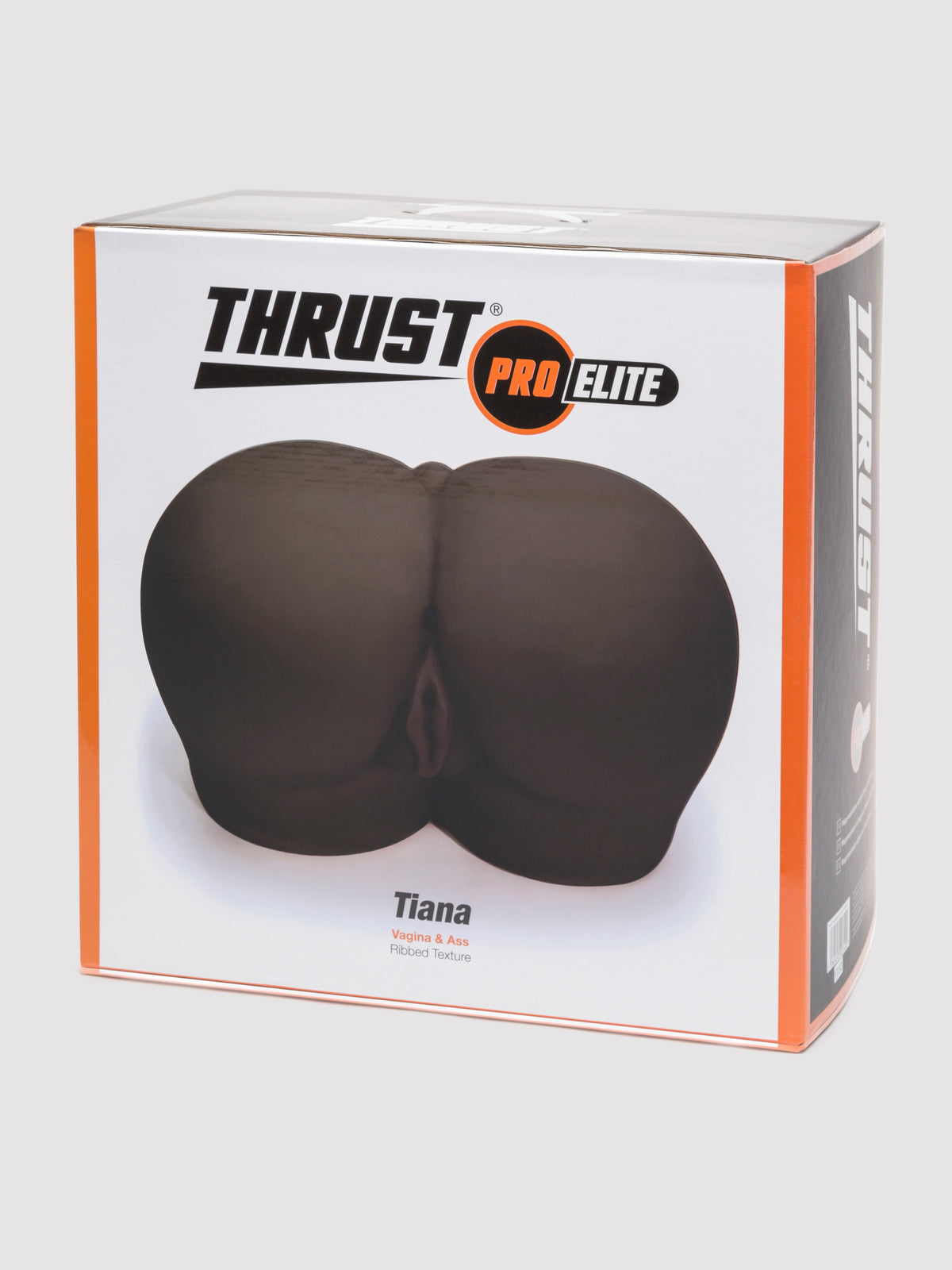 THRUST Pro Elite Tiana Ribbed Vagina and Ass Masturbator 246.9oz, Flesh Brown | Flesh Brown