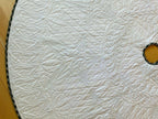 Star Christmas Tree Skirt Homespun Cotton Fabric  Quilted Quilt 58 1/2"