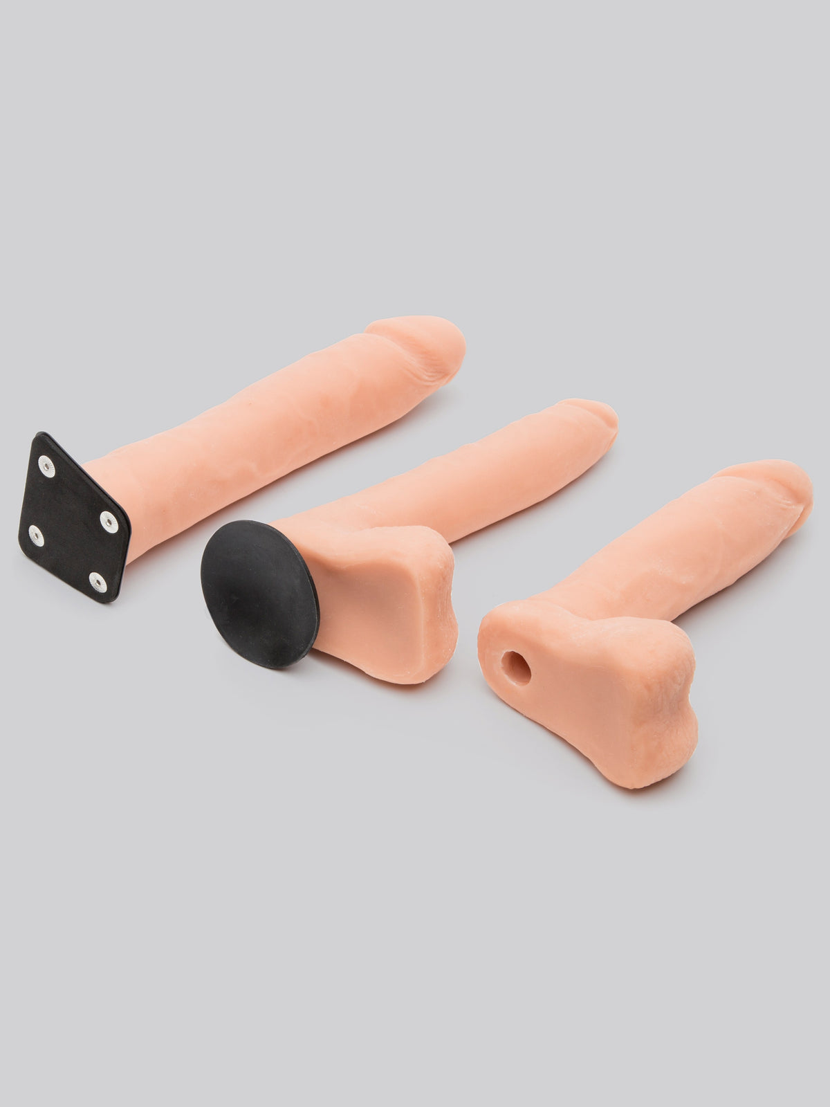 Doc Johnson Vac-U-Lock Realistic Feel Advanced Strap-On Dildo Set, Flesh Pink