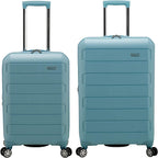 Pagosa Indestructible Hardshell Expandable Spinner Luggage, Baby Blue, 2-Piece Set (22/26)