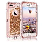 Phone Case - 3 Layers Shockproof Glitter Sparkling Dynamic Sands Full Protection Case For iPhone XR XS(Max) X 8 7 6S 6/Plus