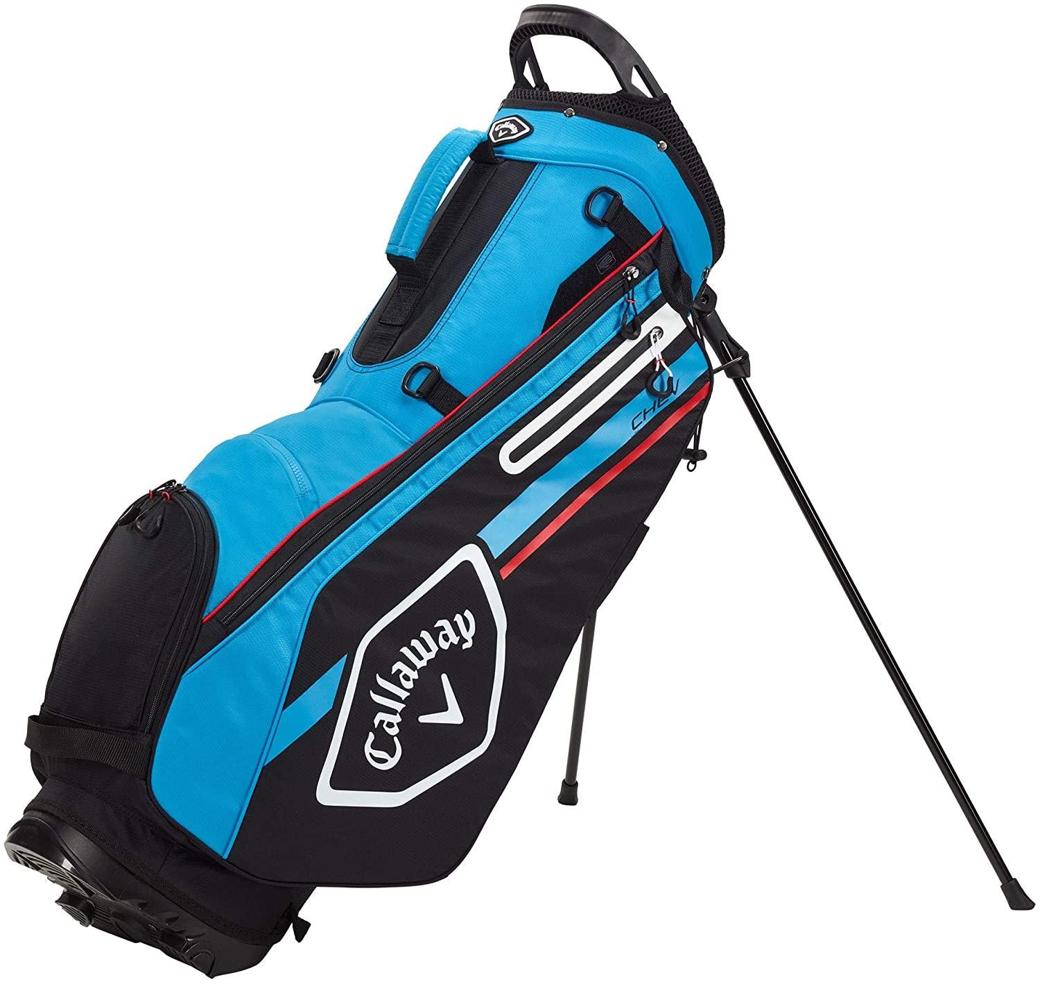 Callaway Golf CHEV 21 Stand Bag Black Cyan Red