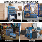 8-Drawer Rolling Tool Chest,Tool Chest with 360° Brake Wheels and Padded Feet,Tool Cabinet with LocSystem and Drawer Liners,Ideal  for Garaand Workshop