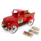 Solar Lighted 2 Qt. Red Antique Truck Ice Chest