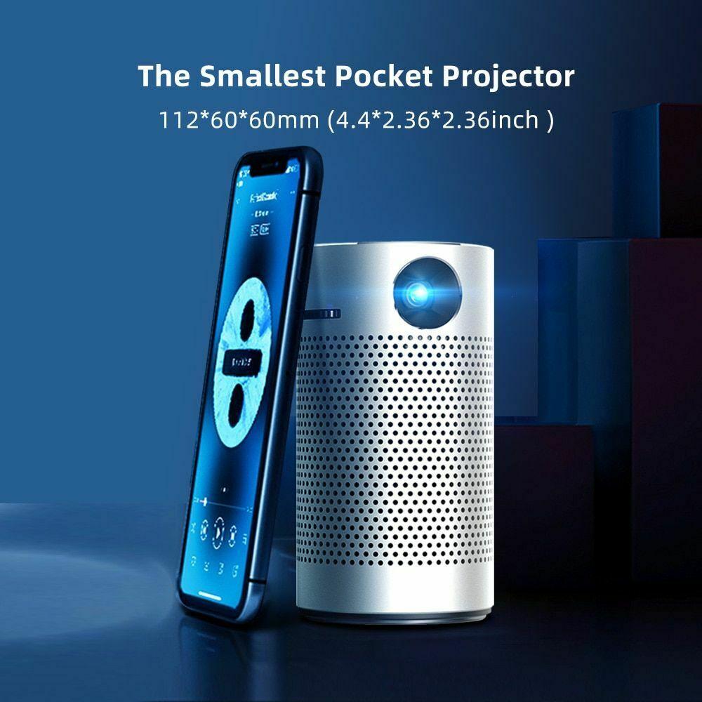 pocket portable smart projector android 8.1 os wifi 1080p 4k tv led home theater