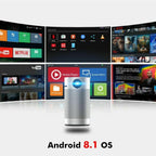 pocket portable smart projector android 8.1 os wifi 1080p 4k tv led home theater