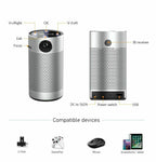 pocket portable smart projector android 8.1 os wifi 1080p 4k tv led home theater