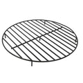 36 in. Round Black Steel Fire Pit Firewood Grate