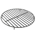 36 in. Round Black Steel Fire Pit Firewood Grate